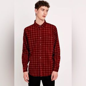 Obey Burgundy Corduroy Button Down